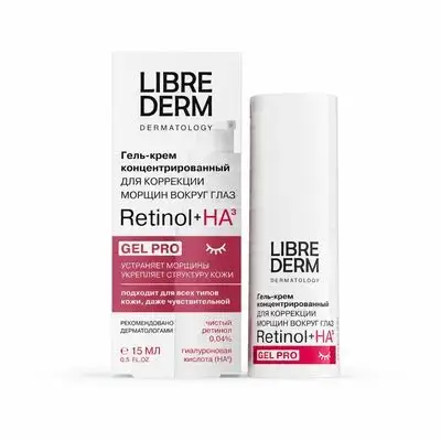 Librederm Dermatology Retinol + \text{HA}^3 Concentrated Gel-Cream for Eye Wrinkles