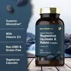 tahoe nutritionals magnesium glycinate & malate complex + vitamin D3 120 cap