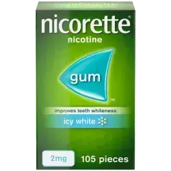 Nicorette® Icy White 2mg Gum Nicotine 1 SHEET (Stop Smoking Aid)