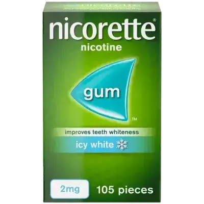 Nicorette® Icy White 2mg Gum Nicotine 1 SHEET (Stop Smoking Aid)