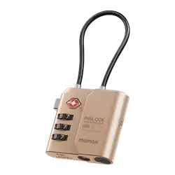 MOMAX PinLock TSA Padlock Find my locator (Desert Titanium)