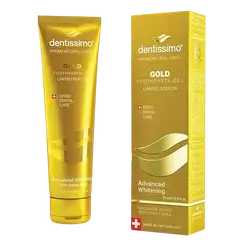 Gold Toothpaste Gel Advanced Whitening 75ml _ dentissimo