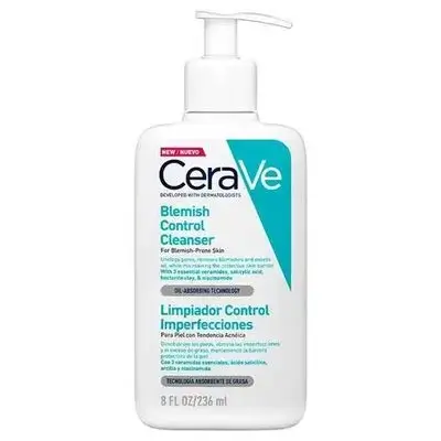 سيرافي غسول منظف للتحكم في العيوب للبشرة المعرضة للشوائب - 236 مل/Cerave Blemish Control Cleanser Face Wash for Acne Prone Skin