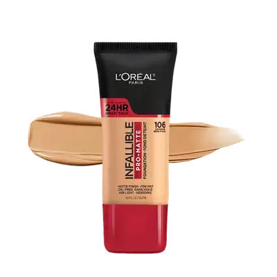 INFALLIBLE Pro-Matte Oil-Free Up To 24HR Foundation 106 SUN BEIGE 30ml _ L'OREAL PARIS