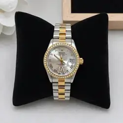 Rolex-Inspired Two-Tone Crystal Watch