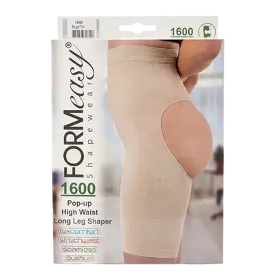 Shapewear Pop-Up High Waist Long Leg Shaper Medium Beige 1600 _ Formeasy