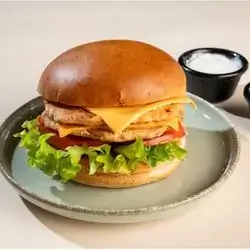 Double Chicken Burger with Cheese