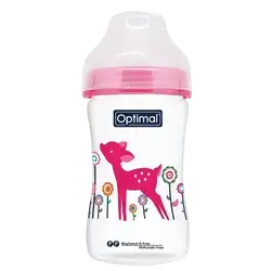 P.P Extra Wide Neck Feeding Bottle Anti-Colic 2 From 6-12m PINK 240ml OPB-0102 _ Optimal
