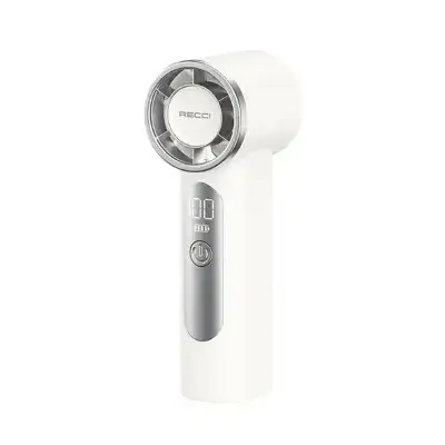 Recci RLS-F07 Mini High-Speed Handheld Fan with 4000mAh Battery (White)