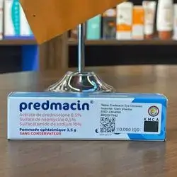predmacin  prednisolone 0.52 % + neomycine 0.5 + sulfacetamide sodium 10% eye ointment 3.5g_edol