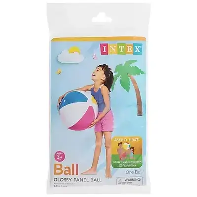 Intex Glossy Panel Inflatable Beach Ball (51cm)