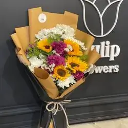 Crise With Sunflower Bouquet