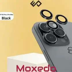 Moxedo Camera Lens Protector Aluminum Alloy with Easy Installation Tool for iP 16 Pro/Pro Max - Black