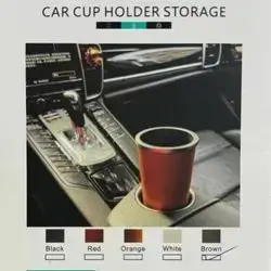 Car cup holder storage for rubbish/ Brown
