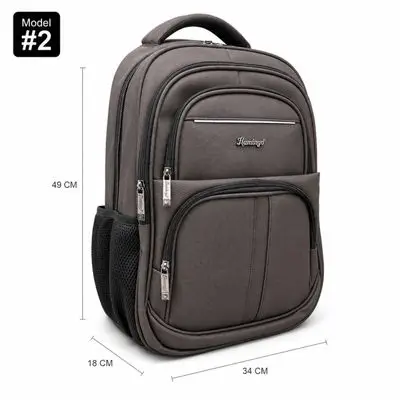 Flamingo Leather Backpack – Model #2, 4 Zippers