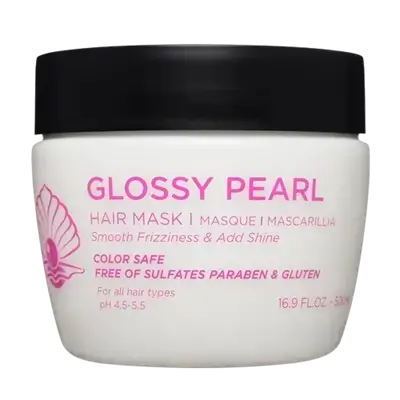 Glossy Pearl Smooth Frizziness & Add Shine Hair Mask for All Hair Types 500ml _ LUSETA
