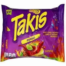 Takis Fuego hot chili pepper & lime flavored noodles 140g