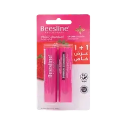 Lip Care Shimmery Strawberry 1+1 4g _ Beesline