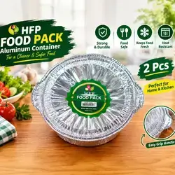 FOOD PACK Aluminum Container/2pcs/21cm