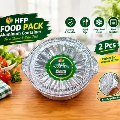 FOOD PACK Aluminum Container/2pcs/21cm