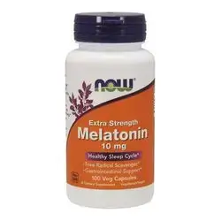 NOW Melatonin, Extra Strength 10 mg Veg Capsules