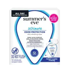Summer's Eve Ultimate Odor Protection Daily Refreshing Wipes With Boric Acid