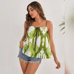 SHEIN X Tie-Dye Printed Casual Spaghetti Strap - Small