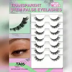 GROINNEYA 7 Pairs Cat Eye Eyelashes