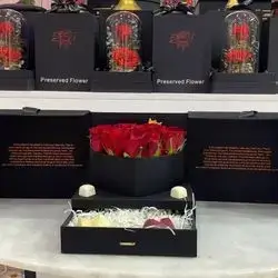Surprise Box Of Natural Roses And Chocolate