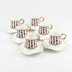 Set Of 6 White Leaf Cups 01