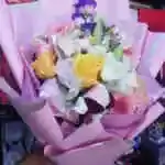 Yellow Rose White Rose Gerbera Pink Lillium Pink White Accessories Pink Packaging