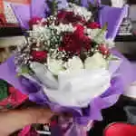White Daudi Daoudi Mor White Rose Red Geese Gypsophila Accessories Purple And White Packaging