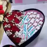 Heart Shaped Box Rose Red Rose Accessories Kinder Chocolate