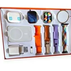 smart watch and airpod and power bank wireless