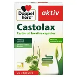 Castolax (1000mg Castor Oil) 20 Capsules_Doppel herz aktiv