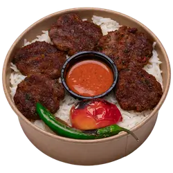 Meat Kofta With Rice Meal