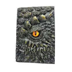3D Dragon Eye Journal Notebook Grey