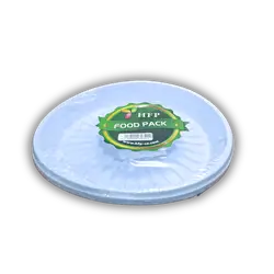 small round food pack plate