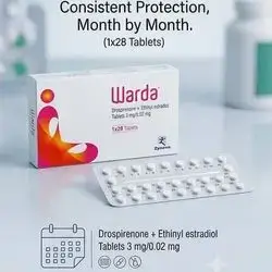 Warda (Drospirenone + Ethinyl estradiol Tablets 3 mg/0.02 mg)