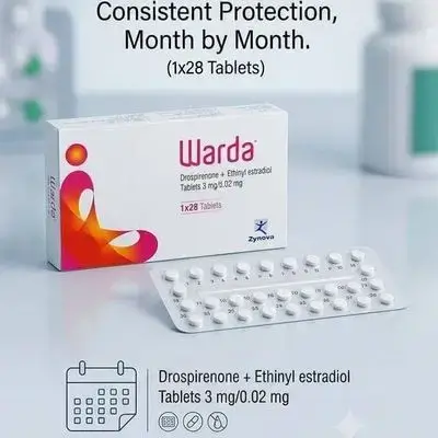 Warda (Drospirenone + Ethinyl estradiol Tablets 3 mg/0.02 mg)