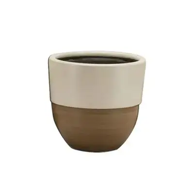 Terracotta Flower Pot Riva No:6 White
