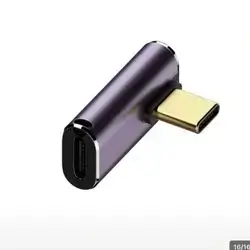 right-angle USB-C male-to-female adapter
