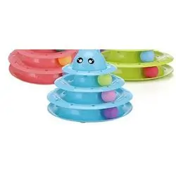 Three-Tier Ball Track Cat Toy