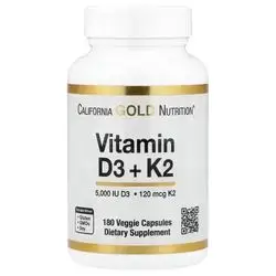 Vitamin D3 K2 180caps CAILFORNIA GOLD NUTRITION