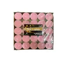Circle Candles Pink - 50 pcs