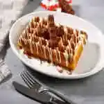 Waffle with kinder and Nutella