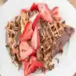 Waffle With Strawberry And Nutella