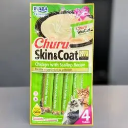 Churu Skin & Coat Chicken with Scallop Recipe 4 Tubes