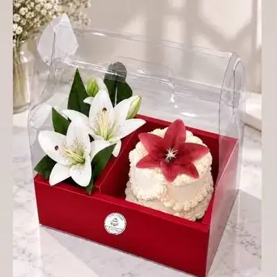 Box Cake With Flower