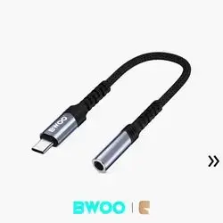BWOO Hi-Fi USB-C to AUX 3.5mm Audio OTG Adapter